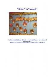 English Worksheet: Beleaf in yourself