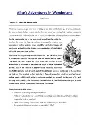 English Worksheet: Alice in Wonderland