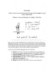 English Worksheet: poetry