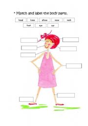 English Worksheet: body parts