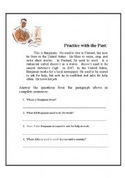 English Worksheet: Practice with the Past: Using 