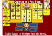 English Worksheet: Ordering at a fast food