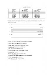 English Worksheet: Simple Present