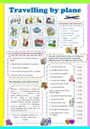 English Worksheet: Travelling by plane 