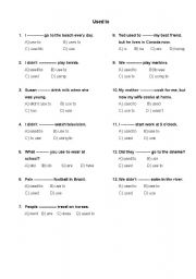 English Worksheet: Used to