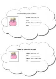 English Worksheet: When is your birthday?