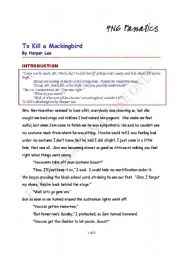 English Worksheet: to kill a mocking bird