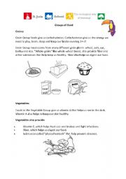 English worksheet: Groups of food