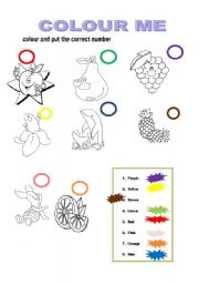 English Worksheet: colours