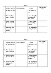 English Worksheet: Jumbled question - Icebreaking