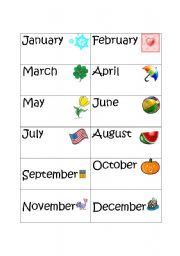 English worksheet: Months of the Year