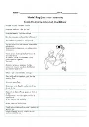 English worksheet: waving flag