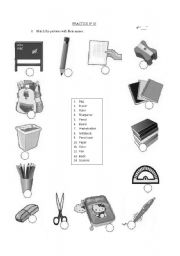 English Worksheet: CLASSROOMS OBJECTS
