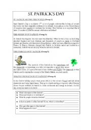 st patricks day reading comprehension