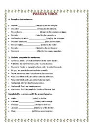 English Worksheet: Passive voice