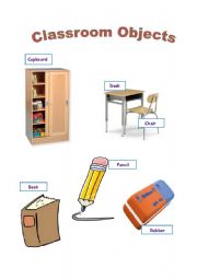 English Worksheet: Classroom objects