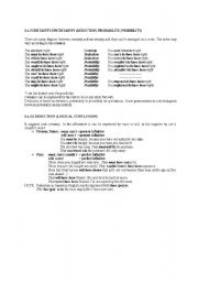 English Worksheet: Deduction /grammar reference/