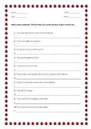 English Worksheet: Passive voice: present simple