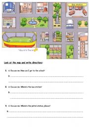 English Worksheet: Giving Directions