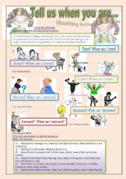 English Worksheet: Describing feelings