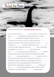 English Worksheet: The Loch Ness Monster