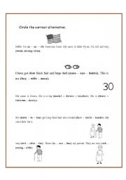 English worksheet: story