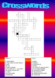 English worksheet: Crosswords