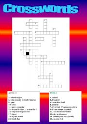 English Worksheet: Crosswords