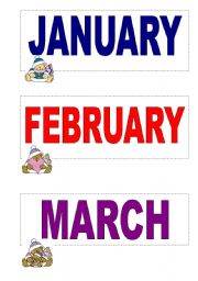 English Worksheet: Months of the year 