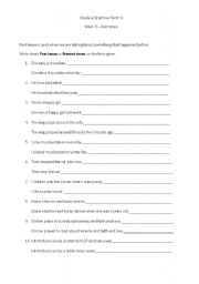 English Worksheet: Grammar Past Tense