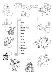 English Worksheet: Toys match