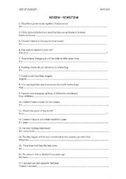 English Worksheet: General Rephrasing