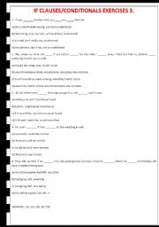 English Worksheet: Conditionals/If Clauses Exercises 3