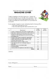 English worksheet: DTP Magazine Cover