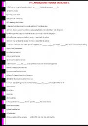 English Worksheet: If Clauses/Conditionals Exercises 4