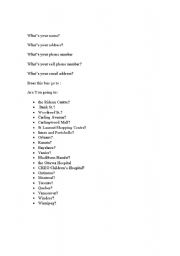 English Worksheet: Where to go in Ottawa