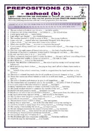 English Worksheet: Prepositions 3b