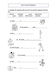 English worksheet: Verb to be 