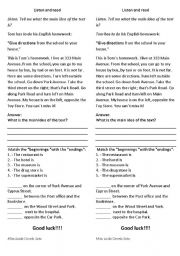 English worksheet: asking for and giving information