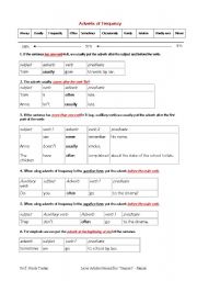 English Worksheet: adverbs of frequency