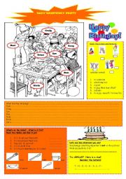 English Worksheet: Suzys birthday party