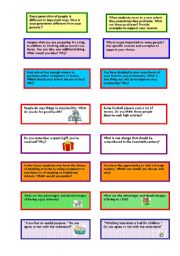 English Worksheet: Speaking practice 2