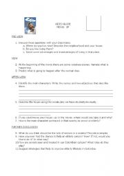 English Worksheet: UP movie video guide