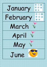 English worksheet: Months part 1