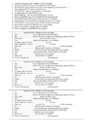 English Worksheet: MUSTNT - HAVE TO -DONT HAVE TO