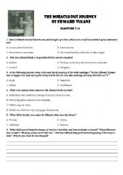 English worksheet: Edward Toulane Ch 7-11