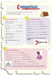 English Worksheet: Comparison: revision