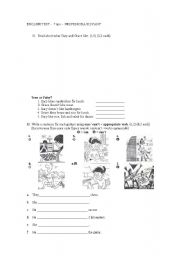 English Worksheet: simple present d can anexercises