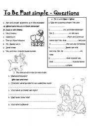 English Worksheet: Past simple of the verb to be