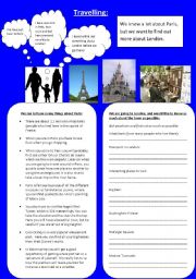 English Worksheet: Travelling, part one, going to London